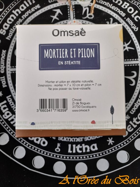 Mortier et pilon en stéatite Omsaé