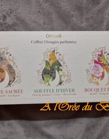 Coffret de 3 bougies parfumées omsaé