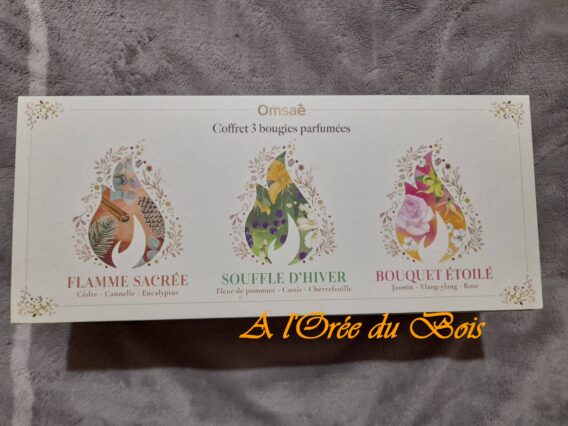 Coffret de 3 bougies parfumées omsaé