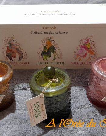 Coffret de 3 bougies parfumées omsaé