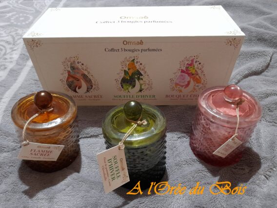 Coffret de 3 bougies parfumées omsaé