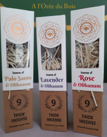 Encens oliban & rose, lavande ou palo