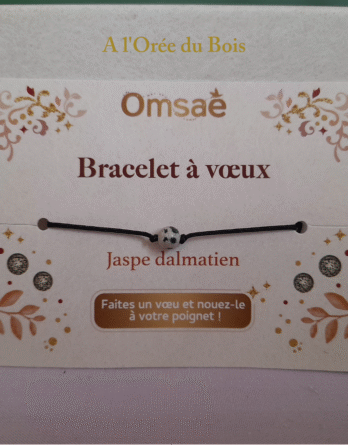 Bracelet à voeux en jaspe dalmatien