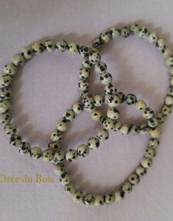 Bracelet en jaspe dalmatien